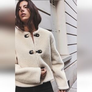ZARA DOUBLE-FACED TOGGLE JACKET